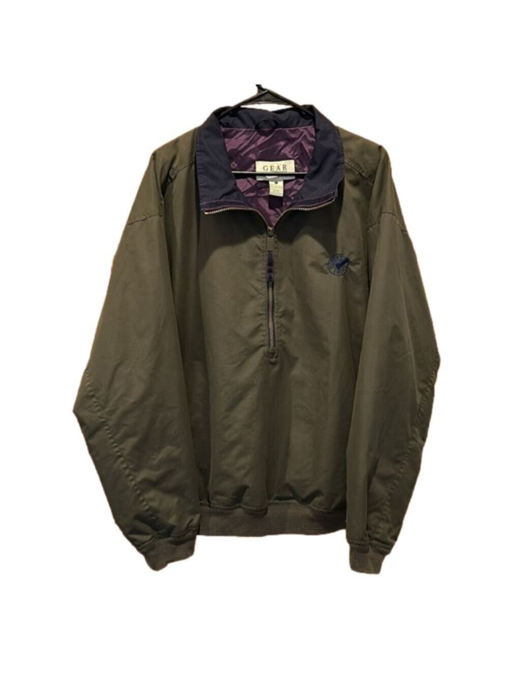 Gear for Sports Vintage Green Viewers Choice Quarter Zip Windbreaker Jacket